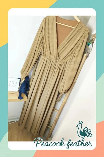 Robe longue beige TU