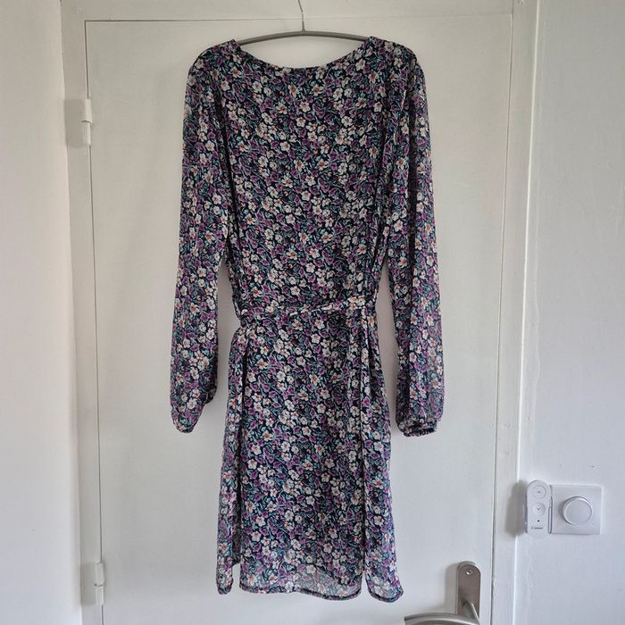 Robe fleurie mi longue en mousseline très bon état - TQF Collection - Taille M : 38 - 40 - photo numéro 7