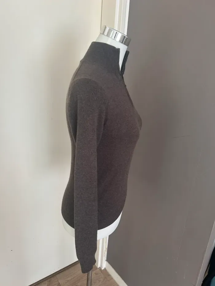 Frank Namani,pull marron femme, taille FR 36 100 % cachemire - photo numéro 6
