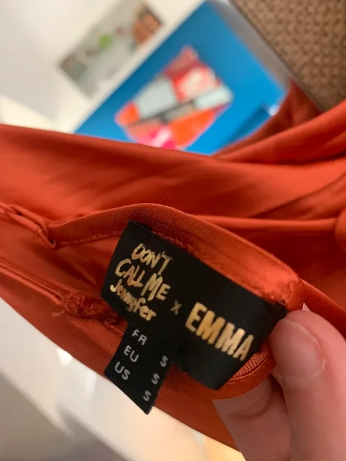 Robe en soie cuivré - photo numéro 4