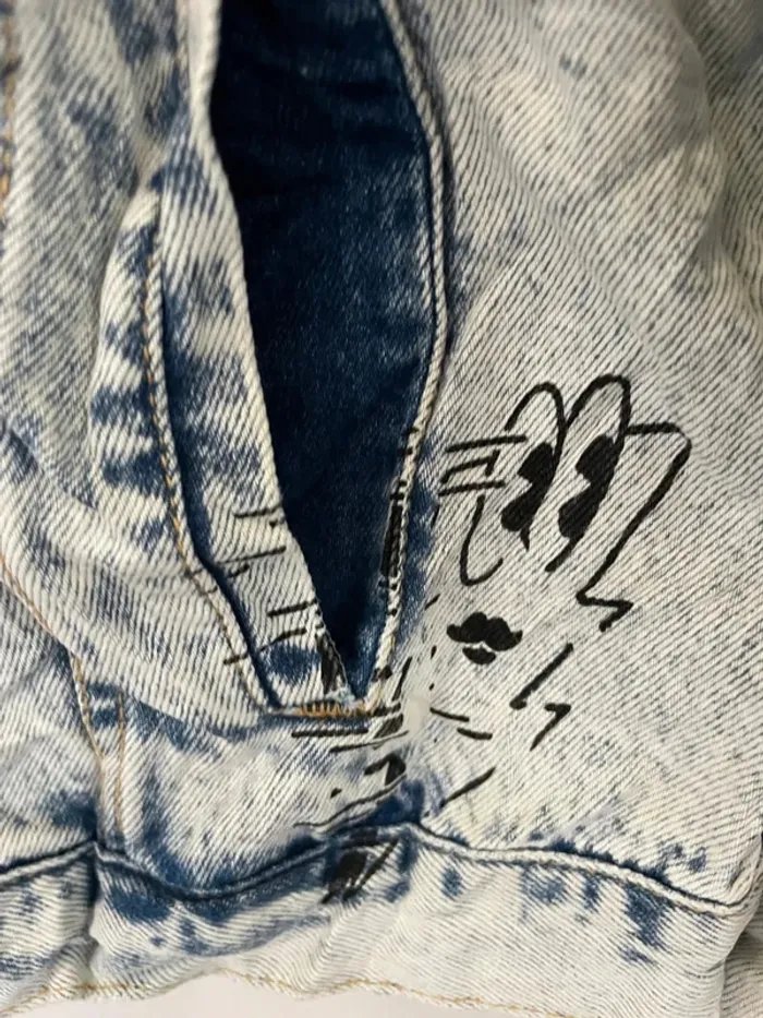 Denim Jacket Veste jean Pull & Bear patchs Womens XL - photo numéro 11