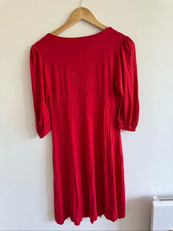 Robe ample manches 3/4 rouge Zara taille 40 L - photo numéro 4
