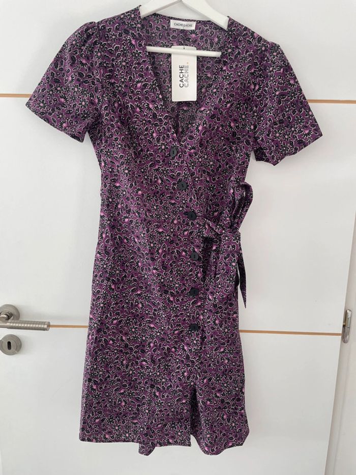 Robe fleurie violette 34 Cache cache - photo numéro 2