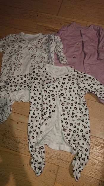 Lot de 3 pyjamas légers 1 mois