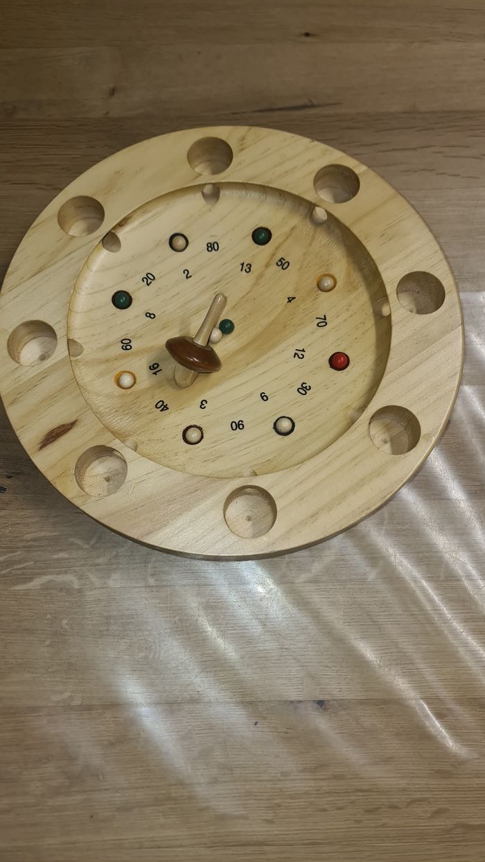Jeu en bois Roulette/Tyrolien/Toupie,