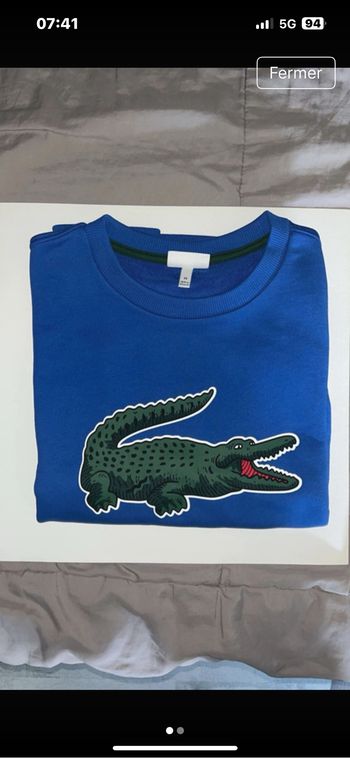 Pull Lacoste bleu