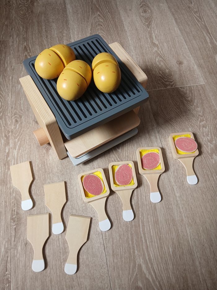 Jouet raclette vertbaudet en bois - photo numéro 2