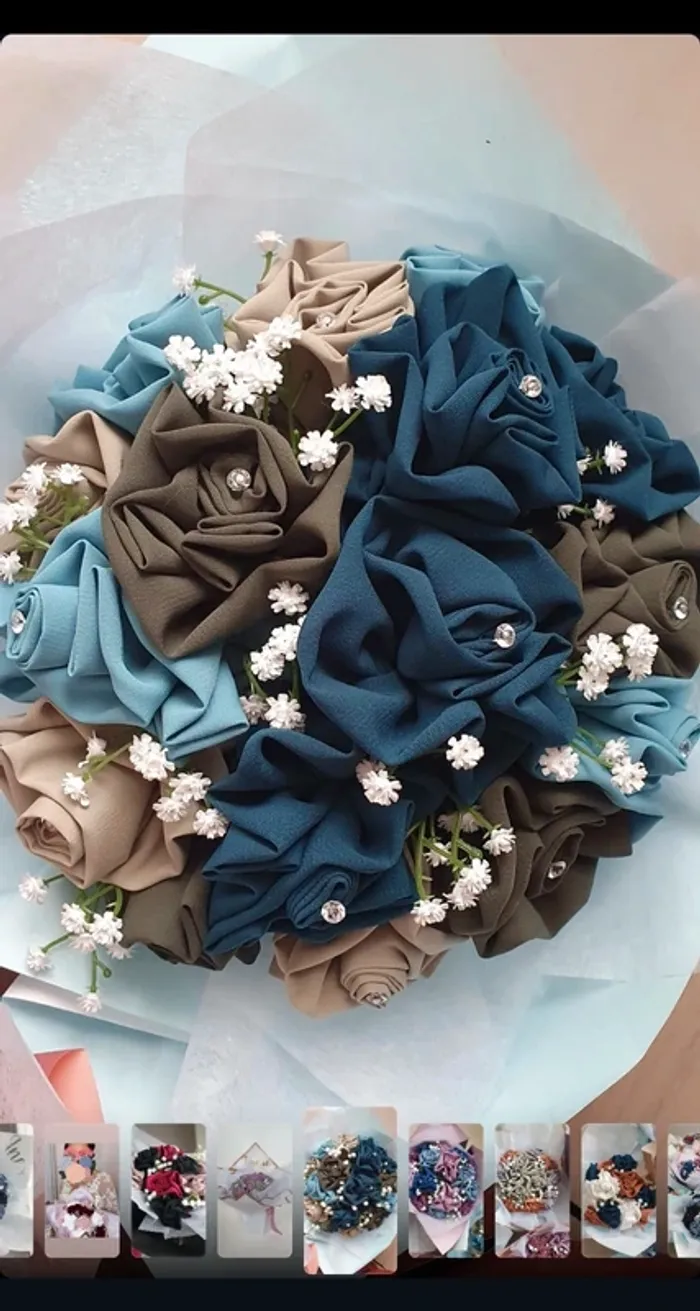 Bouquet de hijabs soie de Médine ou Jersey prémium - photo numéro 4