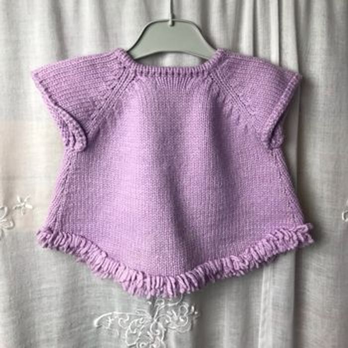 Pull poncho lilas fleurs 6 mois Kiabi - photo numéro 4