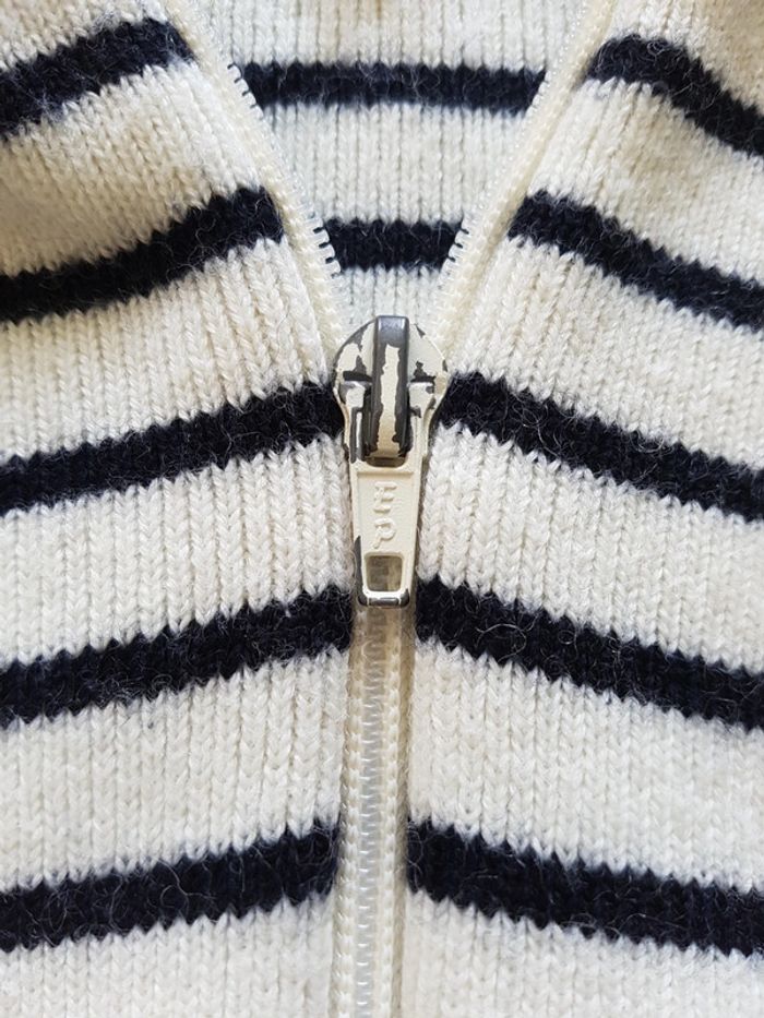 Pull marinière en laine de Mérinos - photo numéro 5