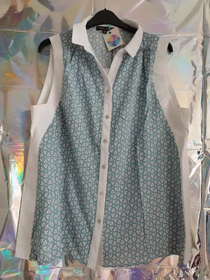 Chemise été coton sans manches taille 6 - photo numéro 3
