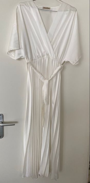Robe longue blanche satiné M femme 