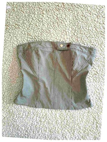 Bustier rayé Zara à boutons pression chic vintage sexy pro