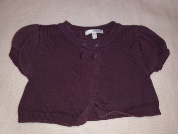 Boléro manches courtes 12 mois fille kitchoun