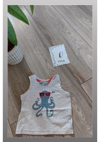Débardeur primark 0/3 mois pieuvre