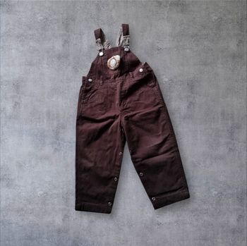 salopette marron vintage Kiabi garçon 2/3 ans