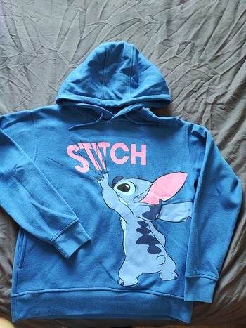 Sweat à capuche Stitch xs bleu