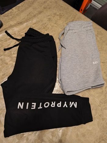 Lot MP My Protein 1 short + 1 pantalon jogging homme taille S