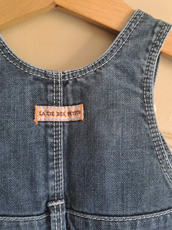 Salopette jean bébé garçon 1 mois la compagnie des petits comme neuve - photo numéro 5