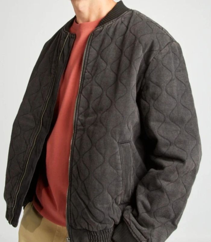 Veste aviateur matelassé gris foncé