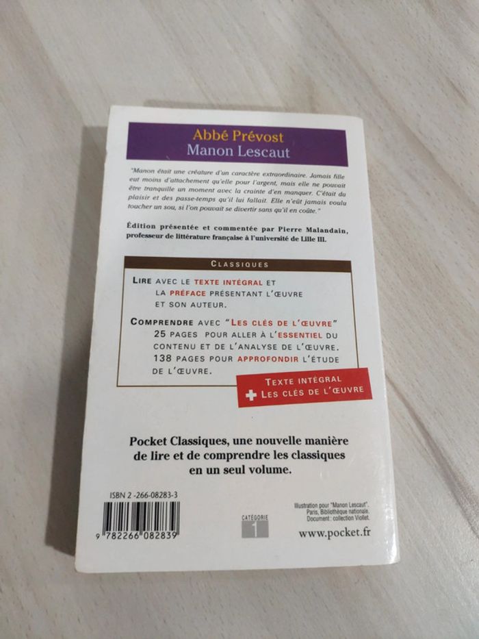 Livre poche Manon Lescaut avec clé de l'oeuvre - photo numéro 5