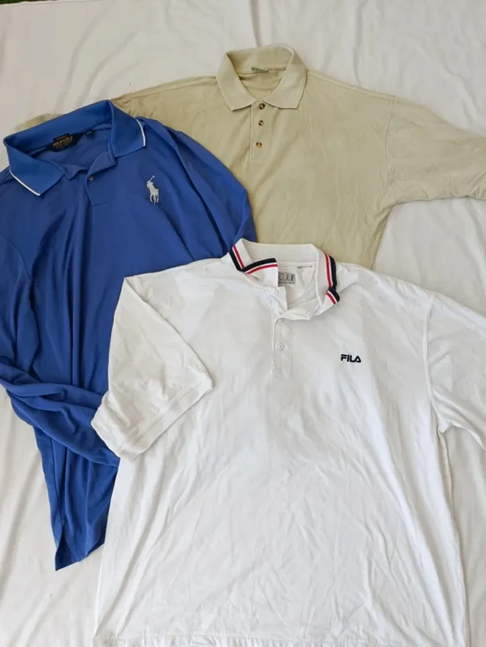 Lot 3 polos homme taille XXL Ralph Lauren sport, fila