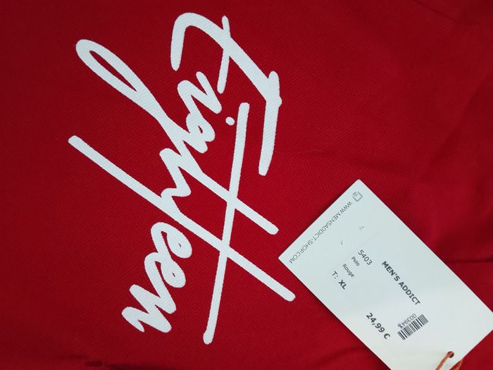 Polo rouge manches courtes pour homme XL plus Eighteen - photo numéro 4