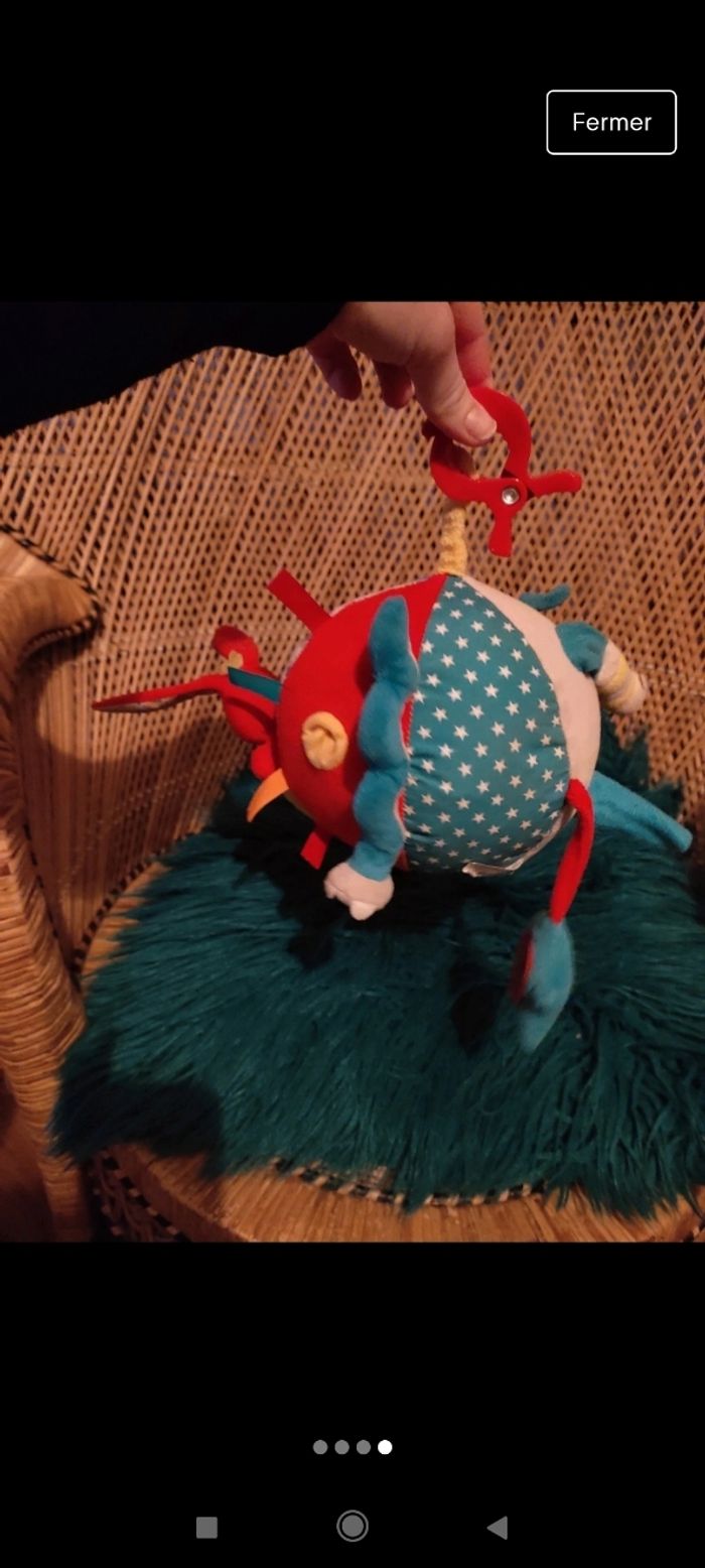 Doudou jouet poussette voiture - photo numéro 4