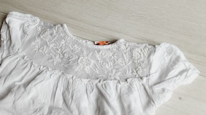 Vêtement fille tee-shirt manches courtes blanc Tape à l’œil TAO 5 ans - photo numéro 2