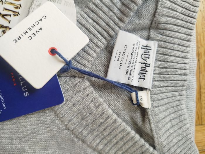 Pull en cachemire Cyrillus garçon 16 ans gris neuf - photo numéro 2