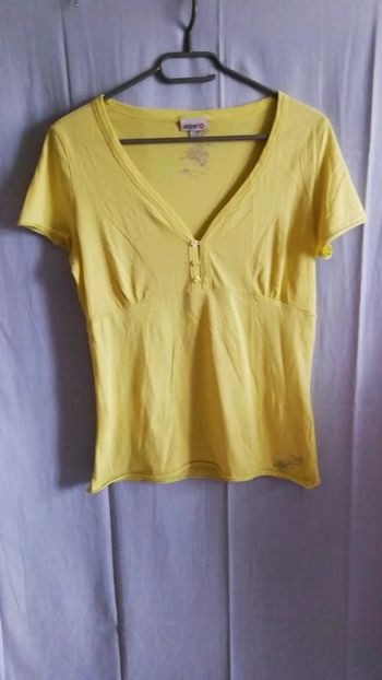 Tee shirt encolure V T. L _ Etirel 💮100% Coton