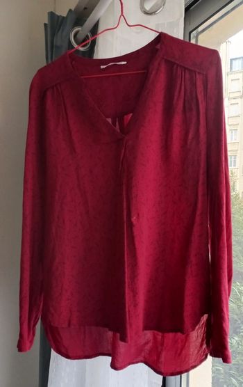Blouse camaieu rouge bordeau