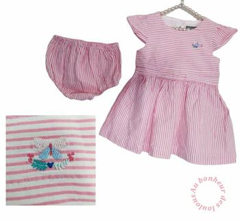 12 mois bébé fille robe été et bloomer sergent major