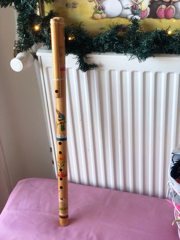 Flûte 🪈 de bambou, neuf avec motifs travestiere