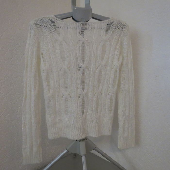 ✨ Pull ajouré blanc – Ici et Maintenant – Taille 34/36 ✨ - photo numéro 6