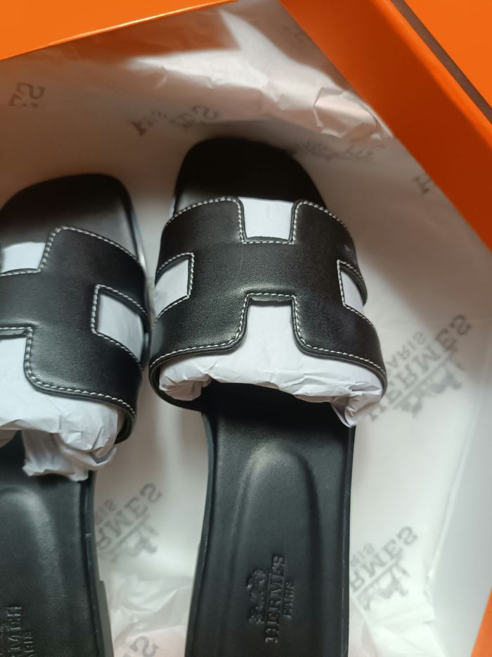 Sandales Hermes Oran noir taille 37 - photo numéro 5
