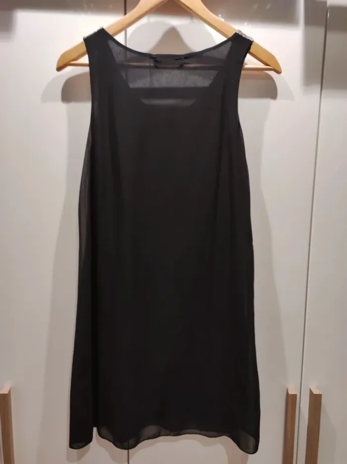 Robe tunique chic noire et sequins dorés - excellent état -T.36/38 - photo numéro 5