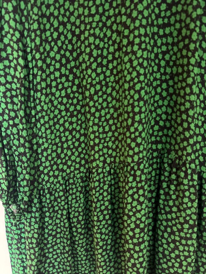 Robe patineuse noire verte h&m L - photo numéro 2