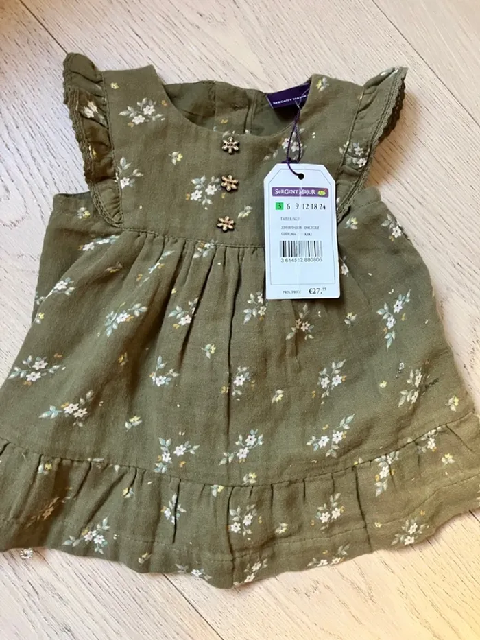Jolie robe mi-saison automne / hiver kaki 3 mois doublé Sergent Major