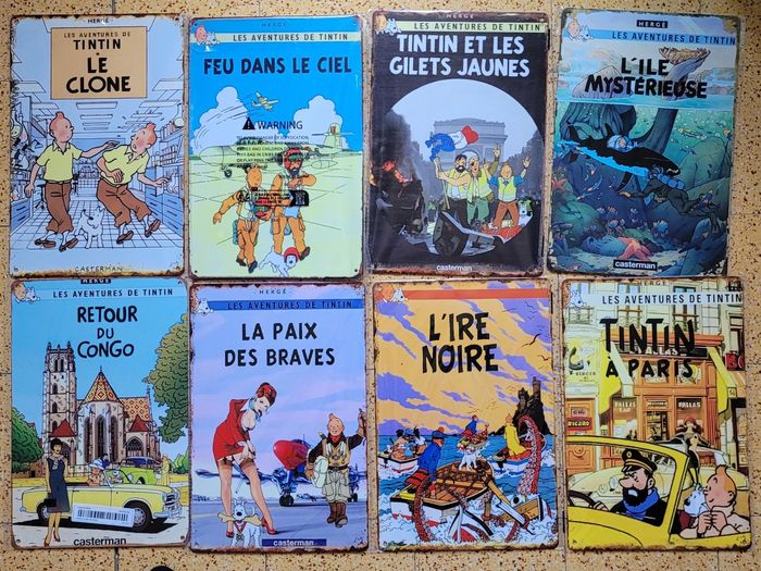 Plaque alu 20 cm x 30 cm de Tintin - photo numéro 2