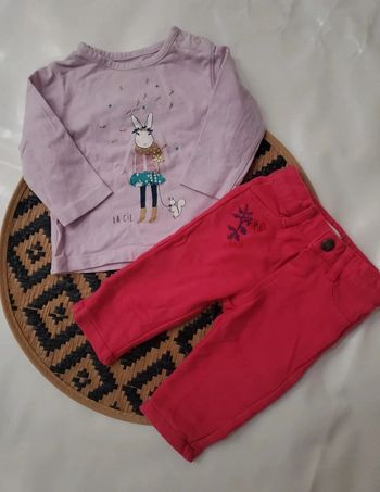 Ensemble fille 6 mois Catimini jean et pull