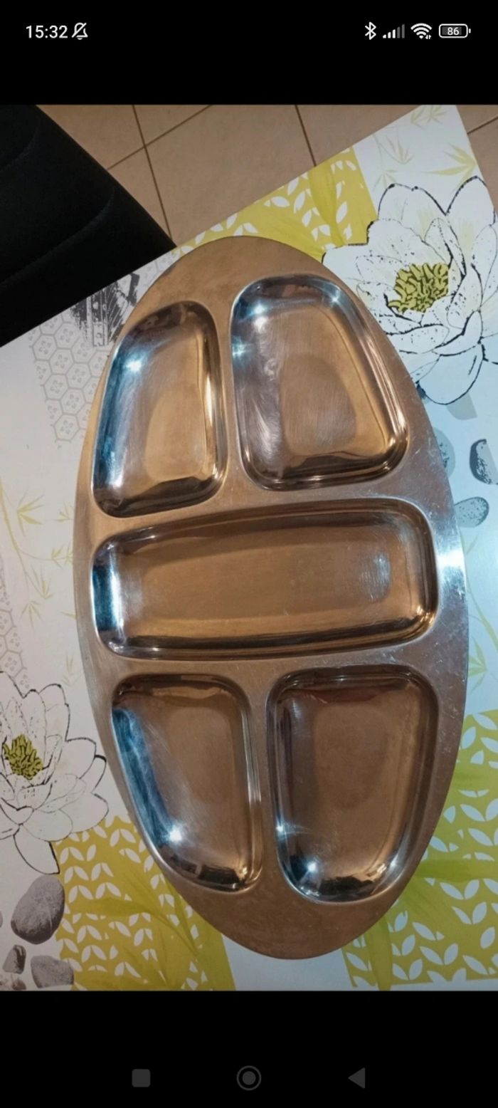 Lot de 4 plats en inox - photo numéro 4