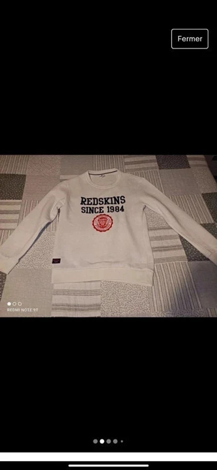 Pull Redskins garçon taille 16 ans en bon état. - photo numéro 2