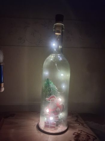Bouteille de Noël lumineuse