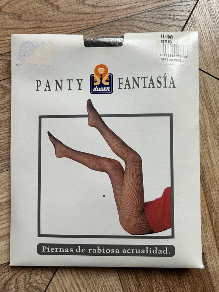 Collants résille gris