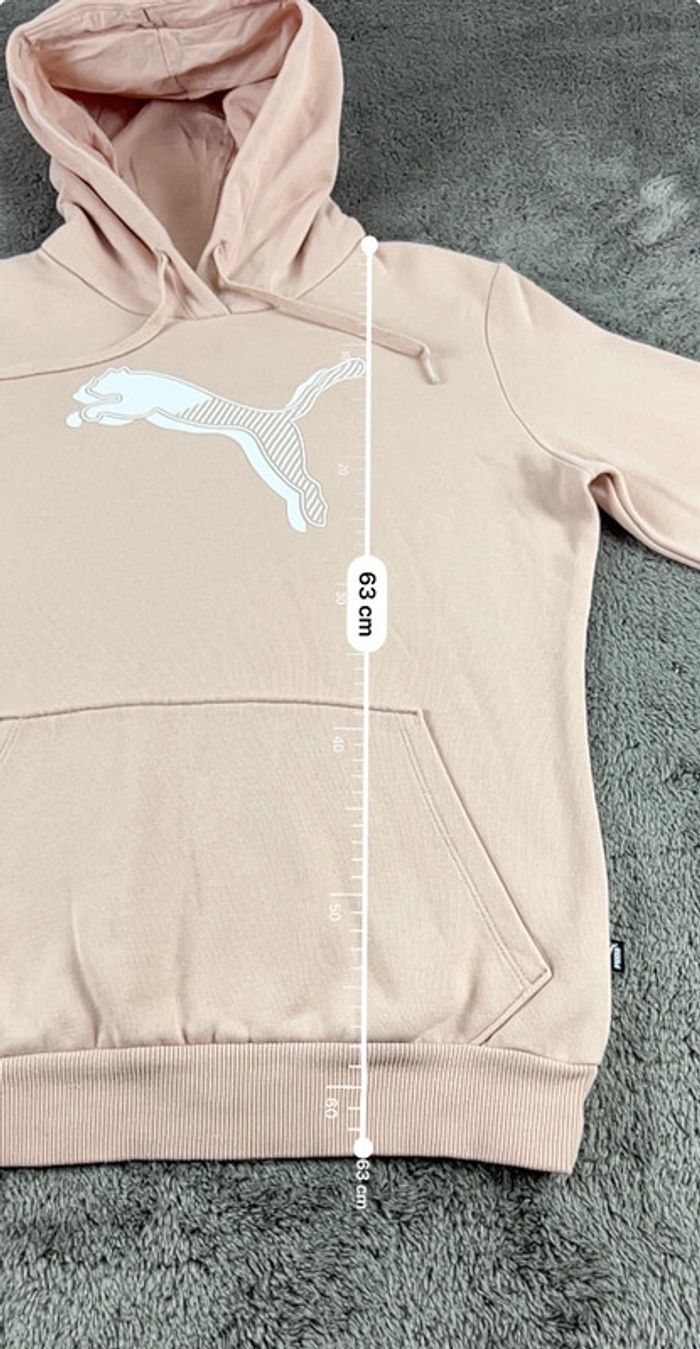 Sweat à Capuche Puma Beige Taille S - photo numéro 3