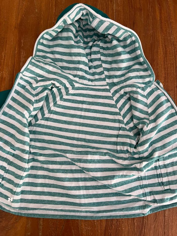 Sweat shirt gilet zippé avec capuche reversible Obaibi 23 mois - photo numéro 4