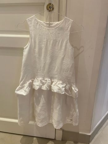 Robe blanche tartine et chocolat 10 ans