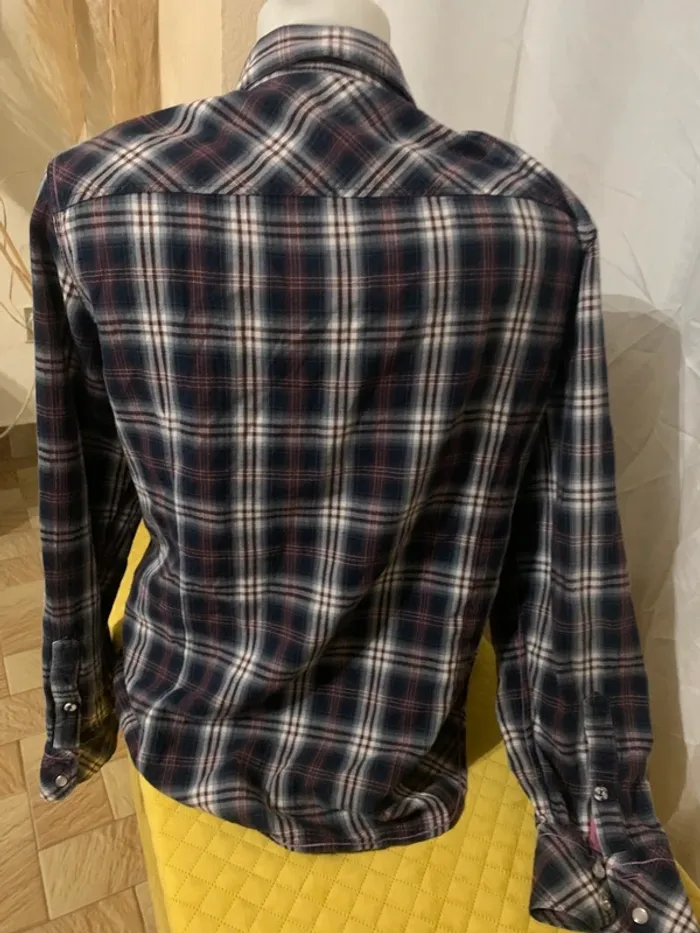 Chemise Saint James à carreaux taille 44 100%coton très bon état - photo numéro 7