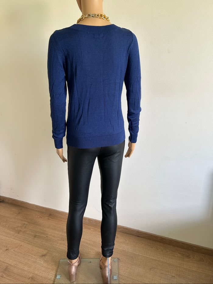 Pull bleu avec dentelle Mexx taille XS TBE - photo numéro 6